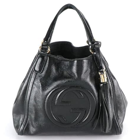 Gucci Soho Patent Leather Two Way Shoulder Bag on SALE